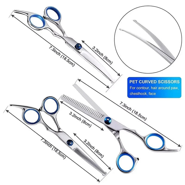 New Safty Pet Grooming Stainless Steel Scissors