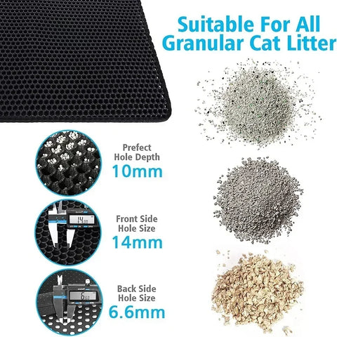 Double Layer Pet Litter Box Mat